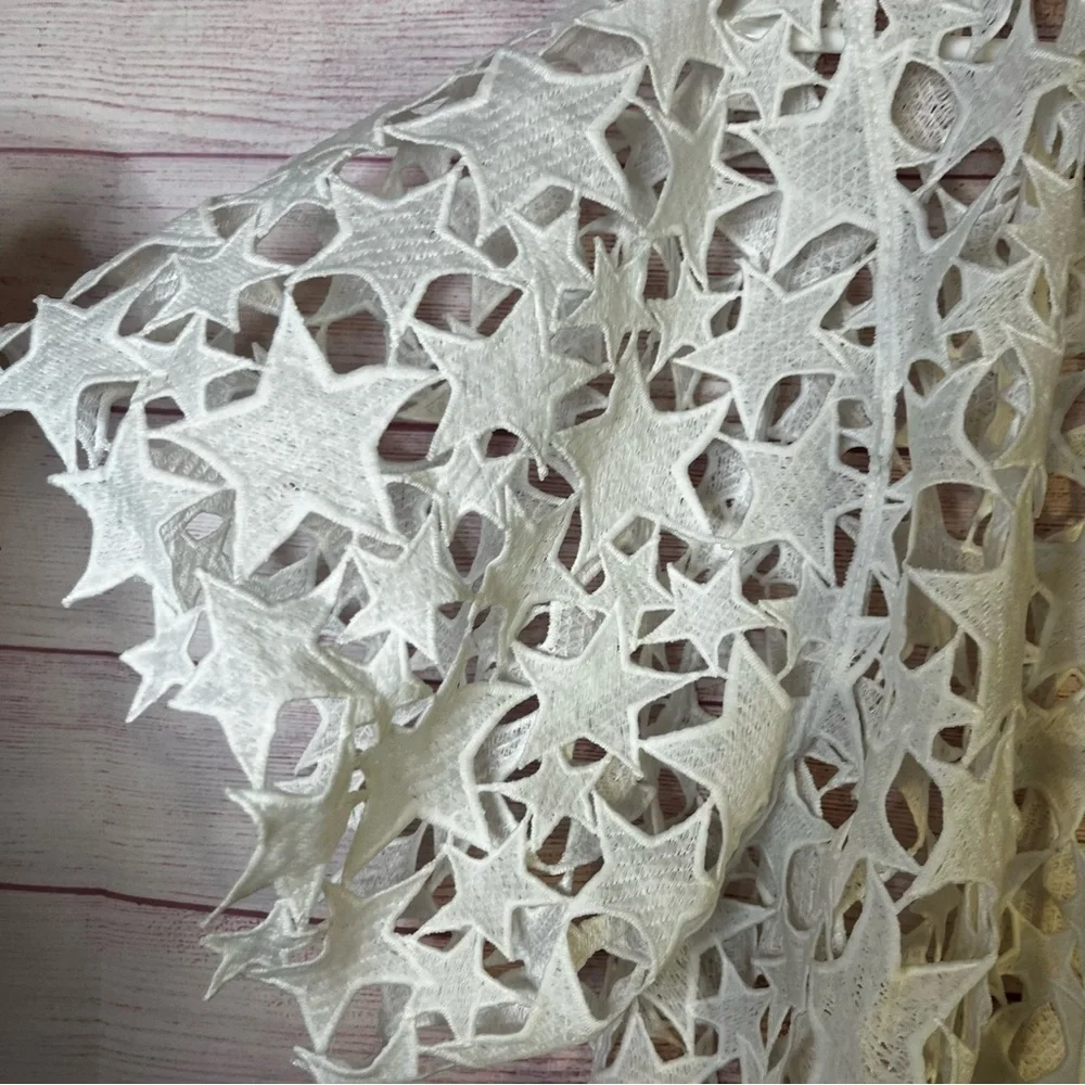 House of Harlow 1960‎ White Open Front Star Lace Cardigan One Size